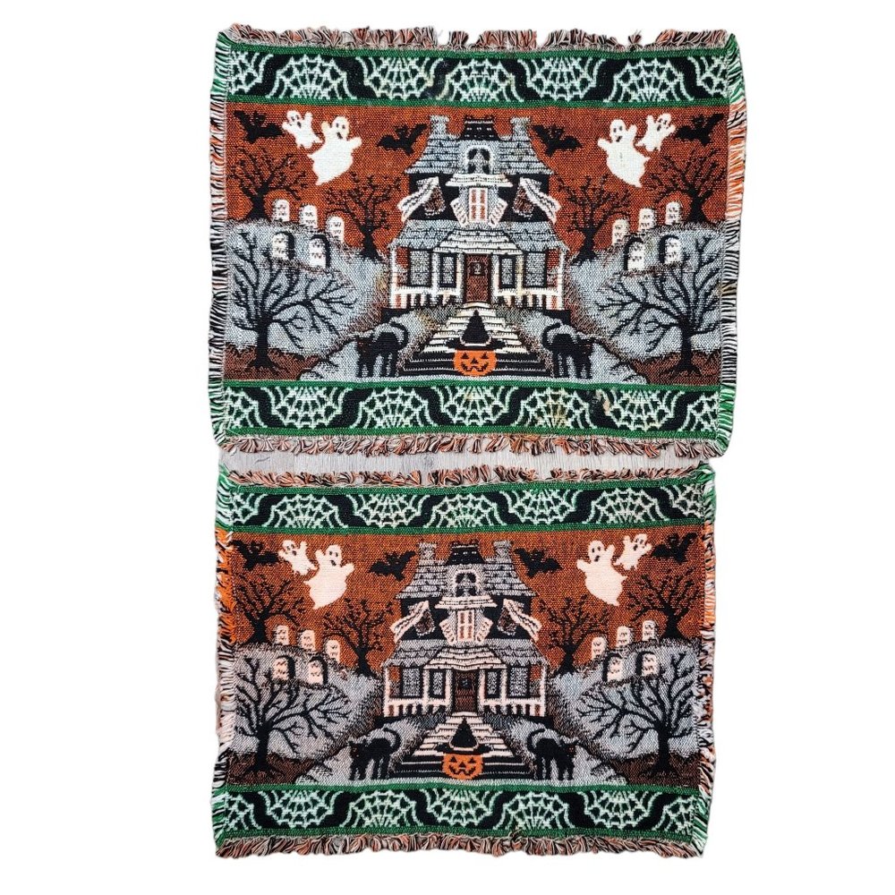 Halloween trivet place mat haunted house ghost cute scary halloween party